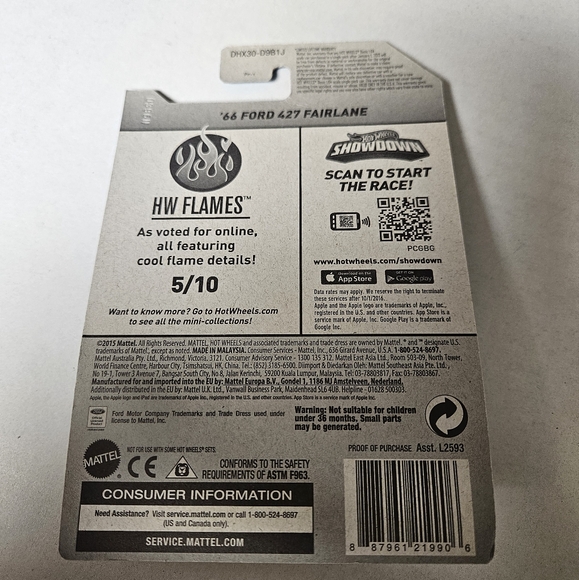 Hot Wheels‎ '66 Ford 427 Fairlane Die-Cast Car - Picture 4 of 4